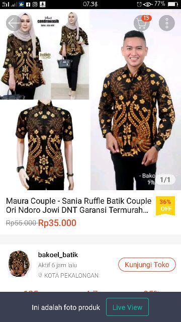 Maura Couple - Sania Ruffle Batik Couple Ori Ndoro Jowi Dnt Garansi Termurah Shopee