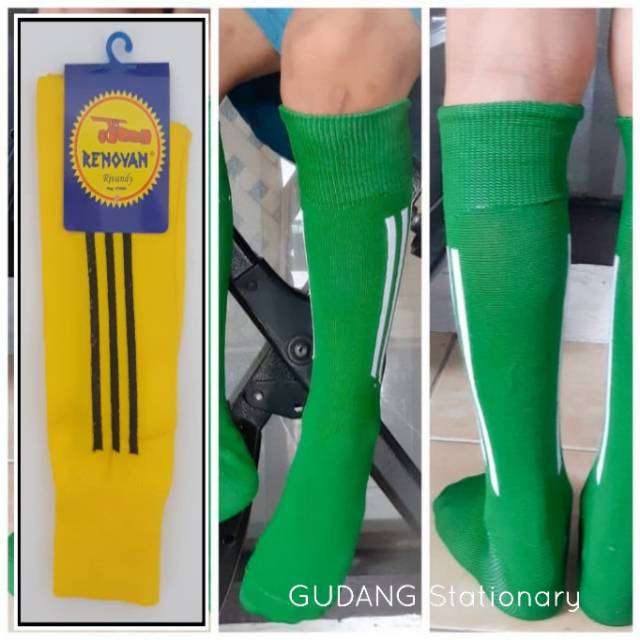 Kaos Kaki Futsal Anak Laki - Laki Kuning Strip Hitam