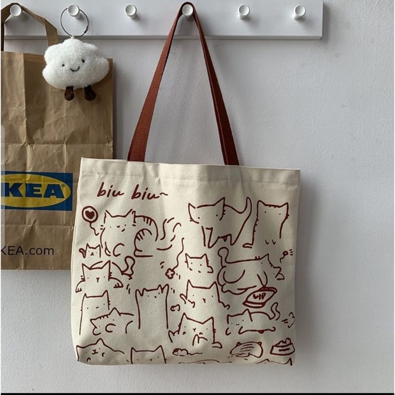 Termurah Niu Biu Cream - Tas Tote Bag Wanita Dan Pria Murah