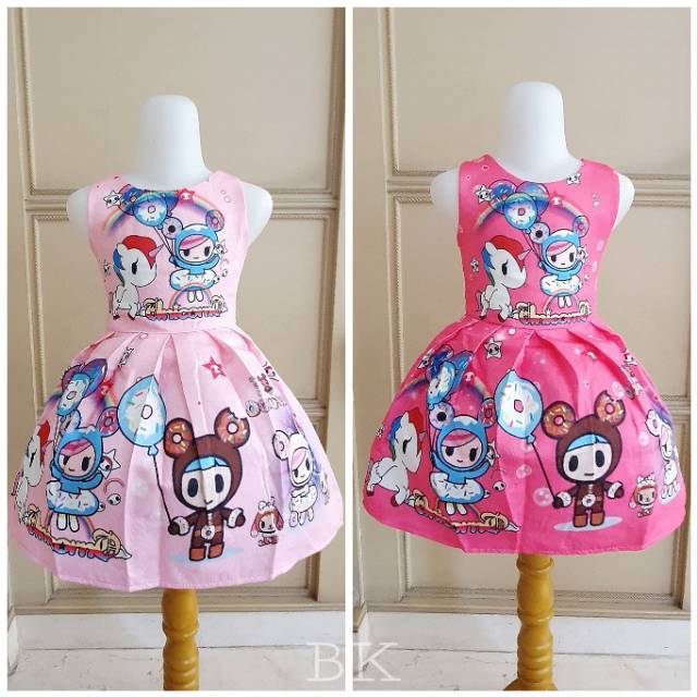 81107 TD UNICORN / DRESS UNICORN PINK / GAUN PESTA UNICORN ANAK IMPORT KOREA LUCU MURAH BAGUS