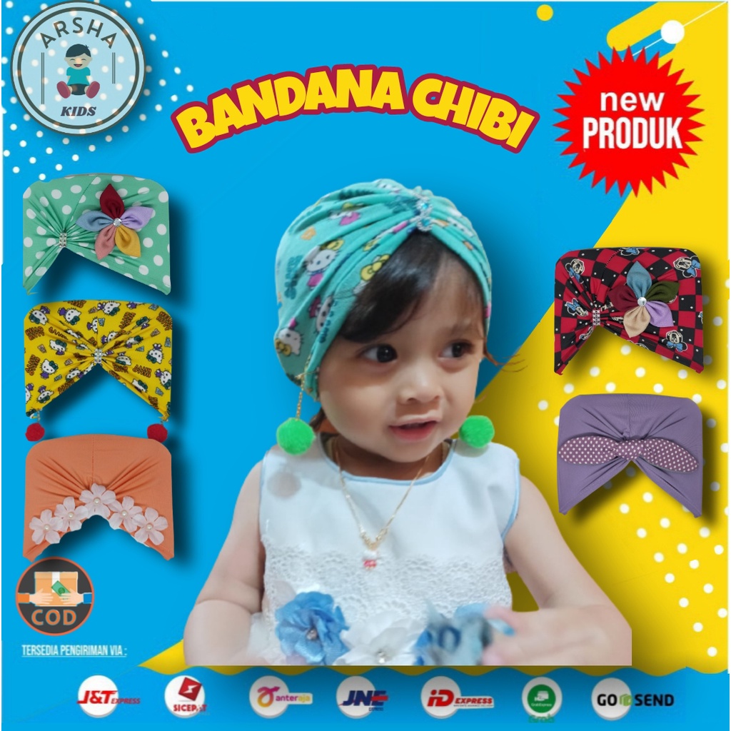 Bandana bayi perempuan bando bandana korea slayer bandana anak ciput bandana turban anak perempuan