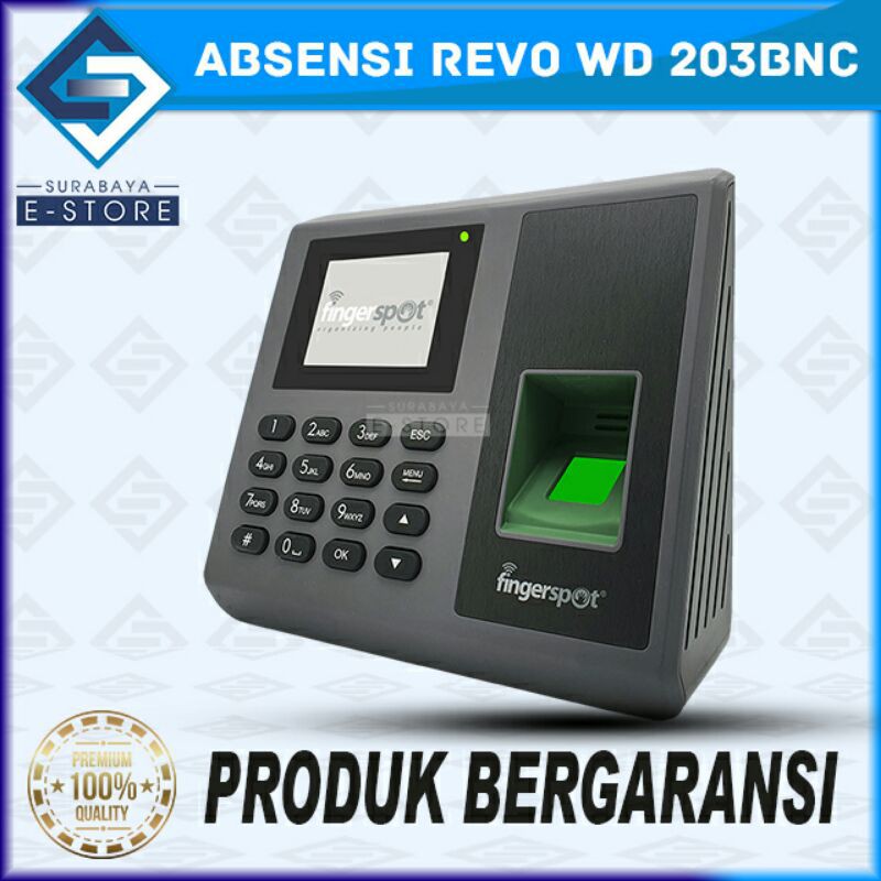 Mesin Absensi Fingerprint Fingerspot Revo WD 203 BNC Wifi