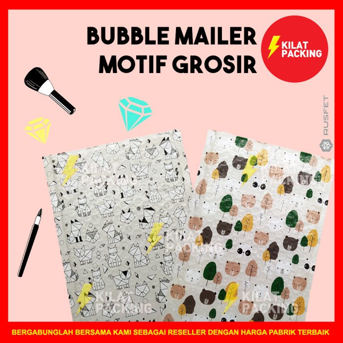 

MENYURAT-SURAT- AMPLOP BUBBLE MURAH | BUBBLE MAILER | BUBBLE PACKING BANYAK VARIAN - MOTIF HEWAN,