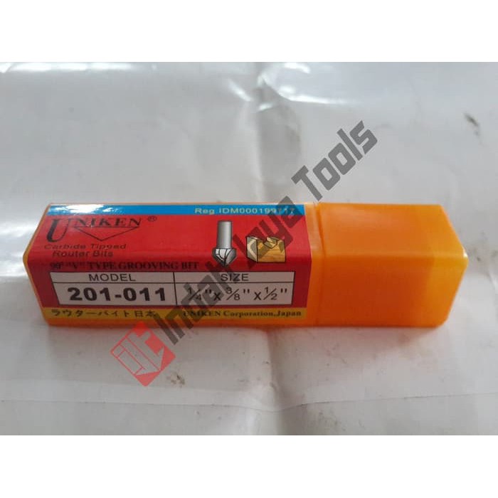 Jual Router Bit Vee V Groove Bit 10 mm UNIKEN JAPAN / Mata Profil