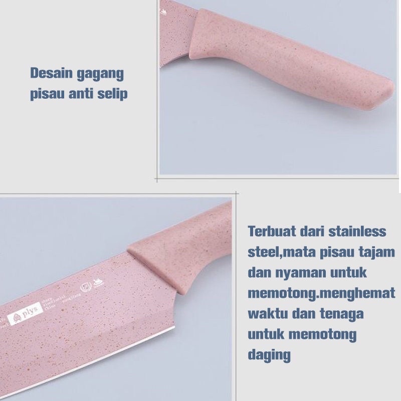SUPER DEAL PISAU SET JERAMI PISAU SULTAN WARNA 6IN1 ORIGINAL DUS MAGNET PISAU JERAMI EVCRIVERH /
