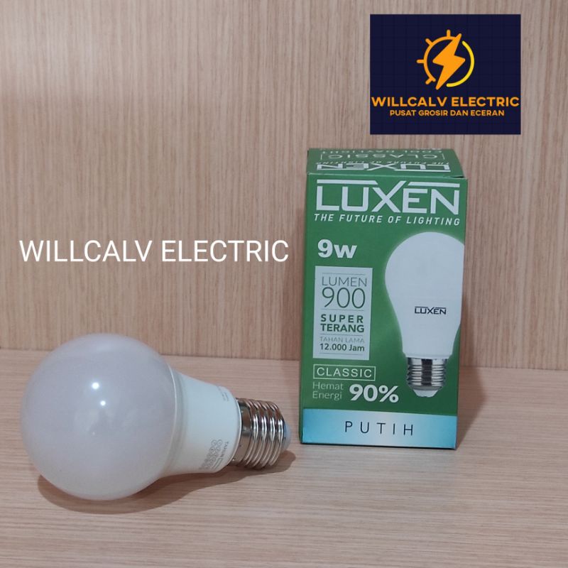 LAMPU LED LUXEN CLASSIC 9W 9 WATT CAHAYA PUTIH 6500K / LAMPU LUXEN CLASSIC 9W 9 WATT CAHAYA PUTIH