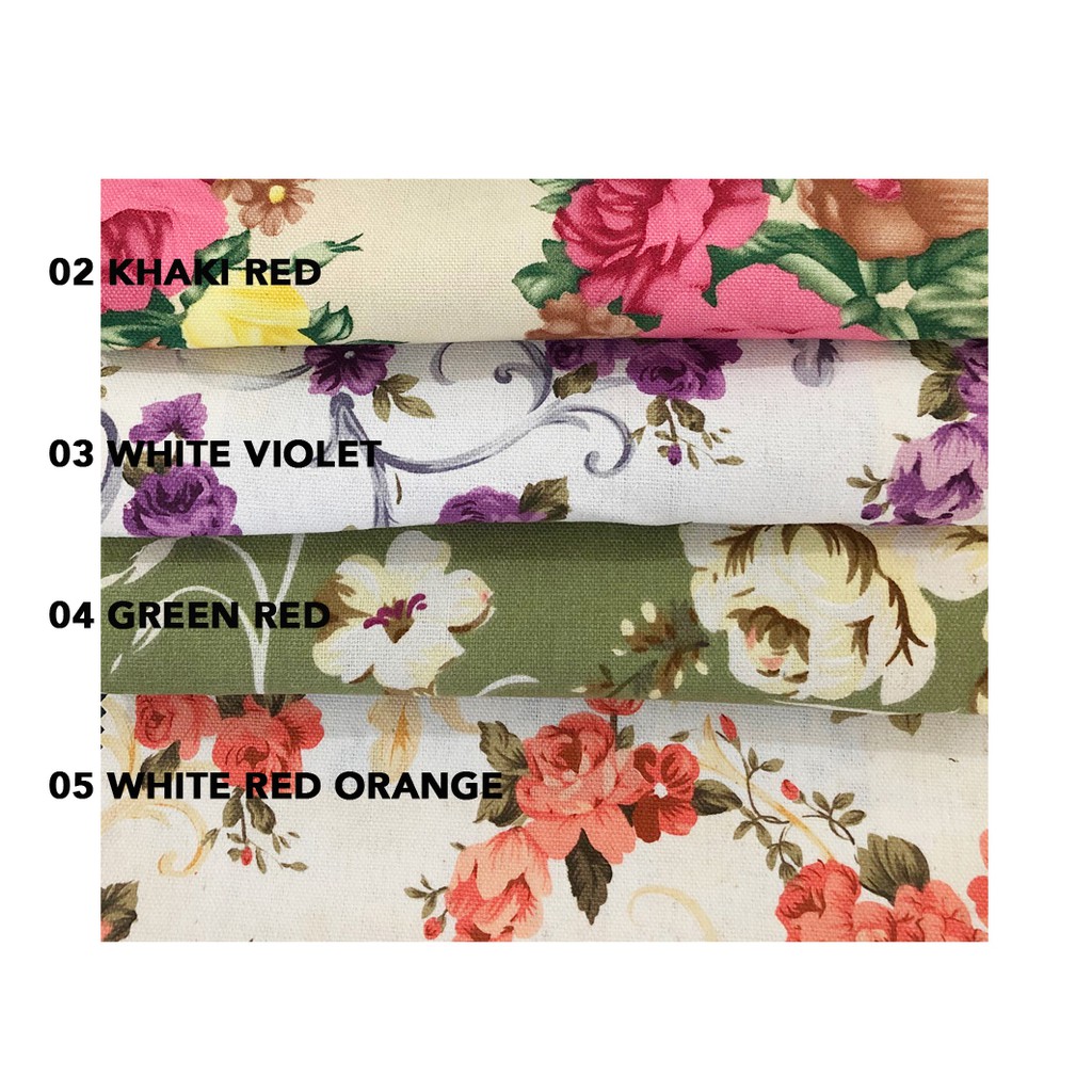 Kain Sofa / Gorden ALISSA 1 Katun Impor Motif Shabby Bunga #tirai #korden #bantal #tas