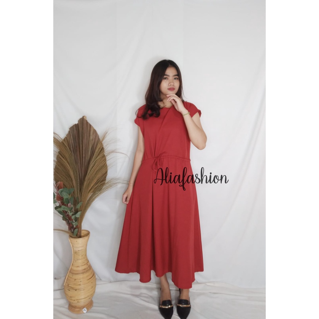 DRESS AIFE KATUN SHAKILLA/DRESS WANITA/BASIC KOREAN DRESS