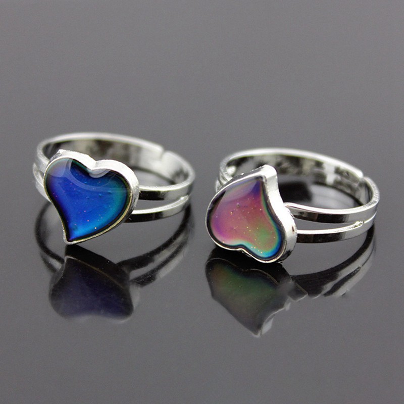 Fancyqube Ladies/Child's Heart Colour Changing Mood Ring Adjustable One Size Fits All