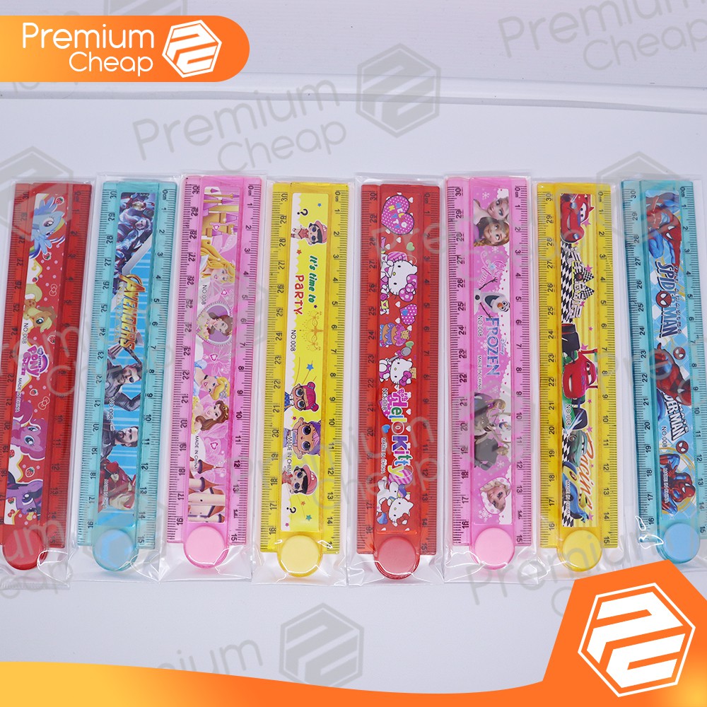 

RB [24 PCS] Penggaris Lipat Fancy Gambar 30cm isi 24 Pcs Murah