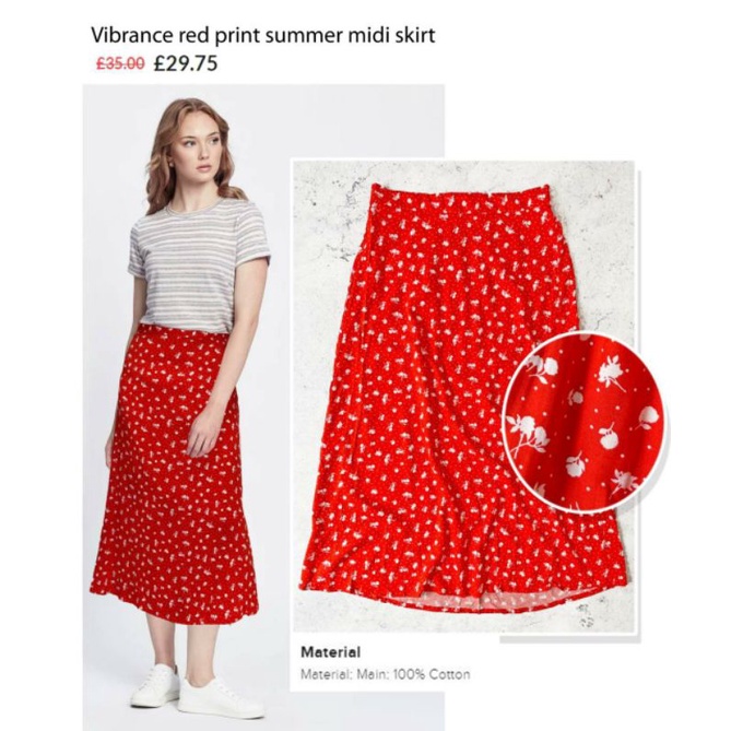 Hm summer midi skirt