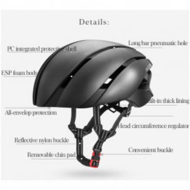 ROCKBROS Helm Sepeda Cycling Bike Helmet - LK-1 - Black