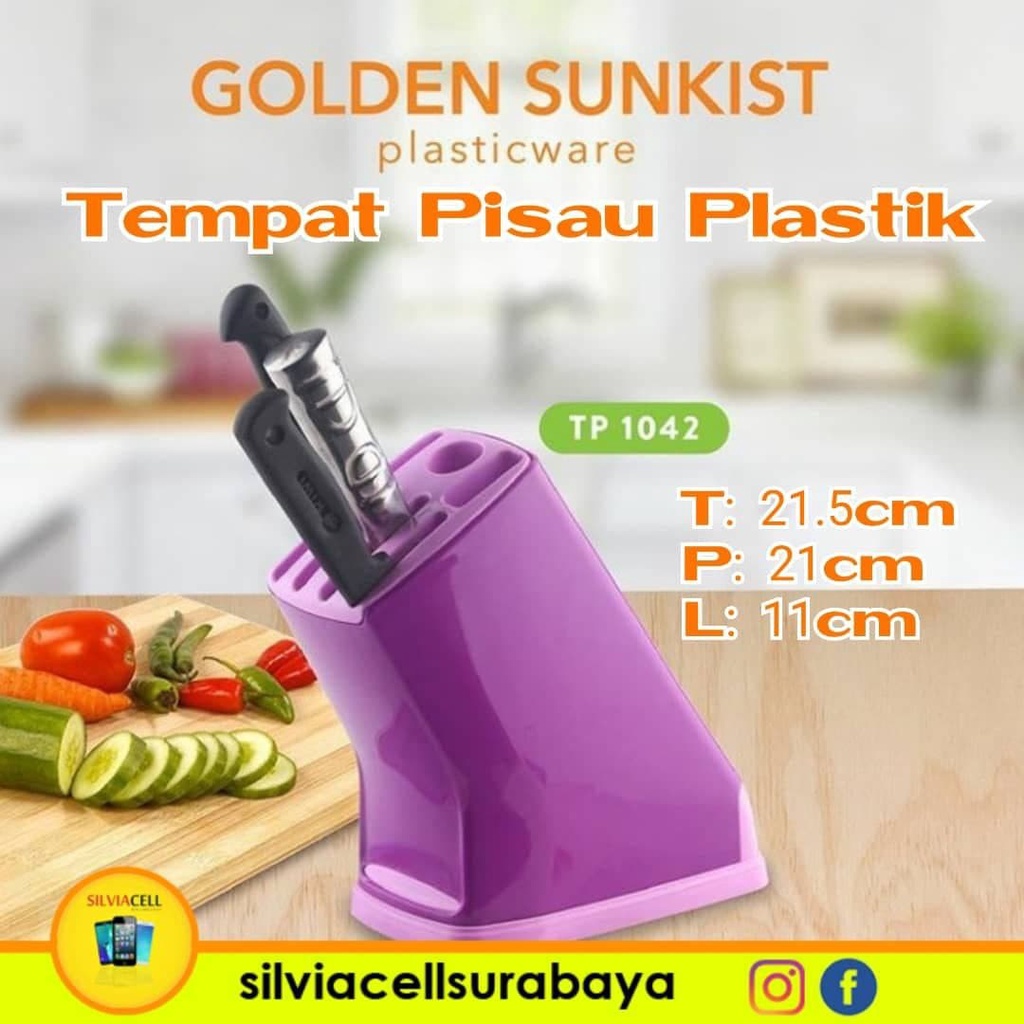 

Tempat Pisau Golden Sunkist TP 1042 Rak Pisau Gunting Dapur Plastik