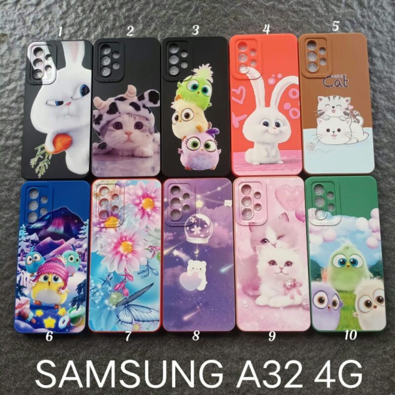 soft case Samsung A32 4G gambar motif karakter cewek softcase softshell silikon cover