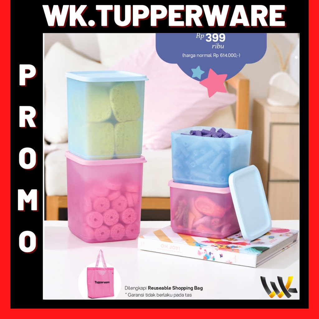 POP FIESTA DAPAT 4 TOPLES PLASTIK TOPLES SET TOPLES KUE KERING TEMPAT SNACK ANTI TUMPAH TEMPAT SNACK