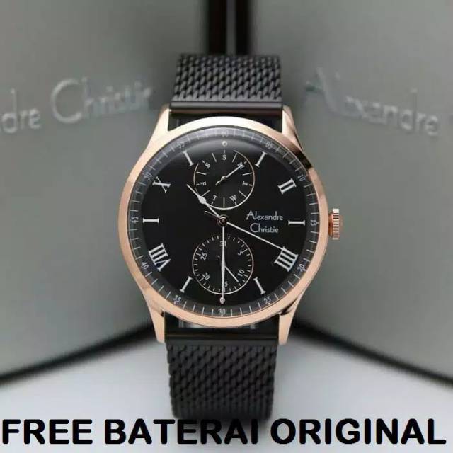 Best sellerJam tangan Pria Alexandre Christie AC 6437 original