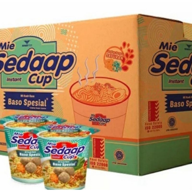 

Korzaln 1 Dus/12 Pcs Mie Sedap Cup Kari Spesial/Baso Spesial