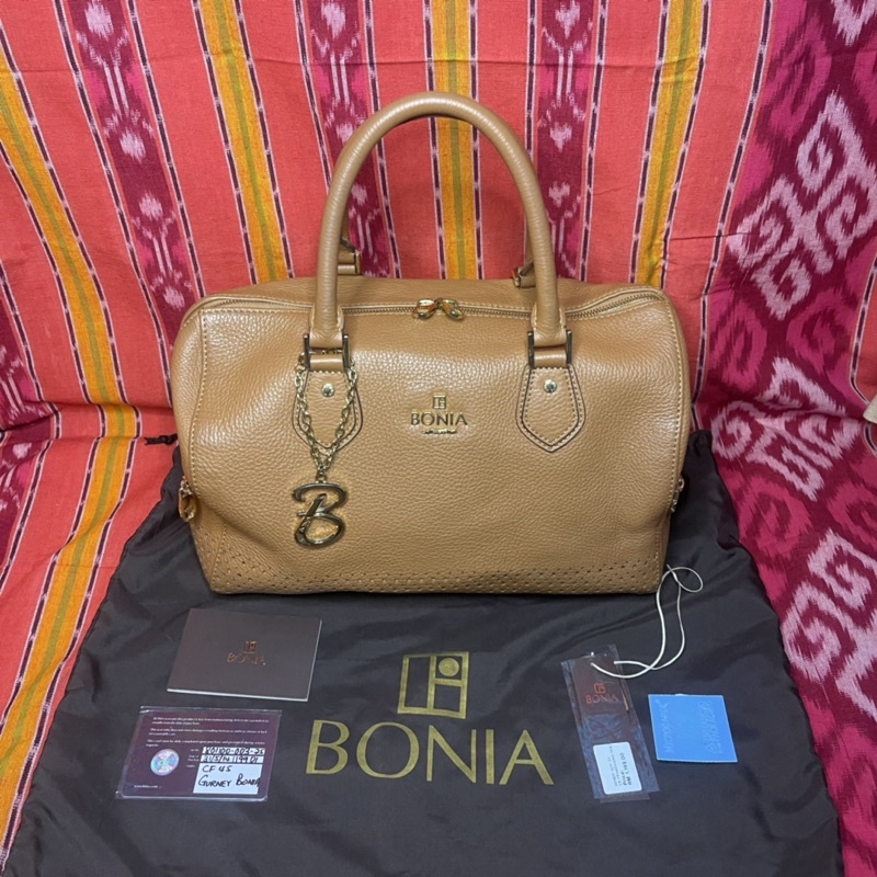 Preloved Bonia Special Edition Original Tas Hand Bag Purse Wanita Leather Authentic