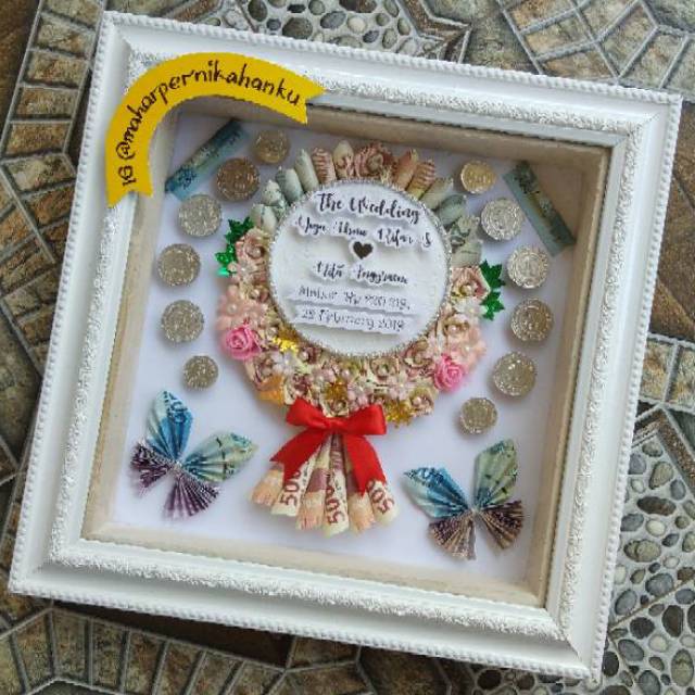 Mahar pernikahan / souvenir / figura mahar / mahar uang hias / bunga bouquet / buket uang kertas gl6