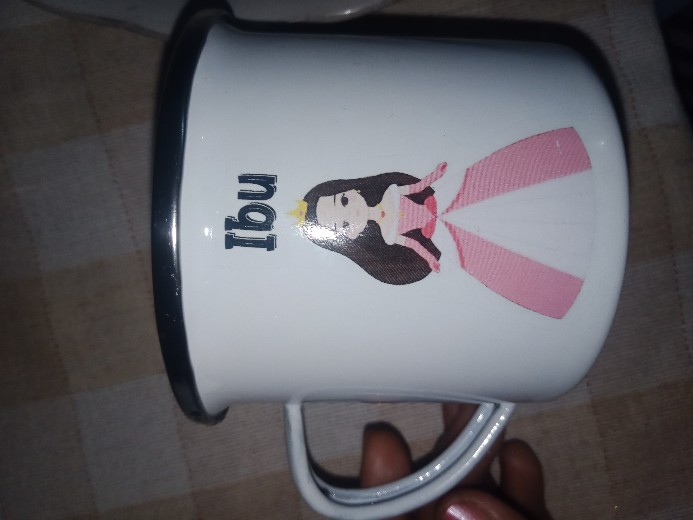 Mug Enamel Bibir/stainless 8cm (gambar Bisa Custom)