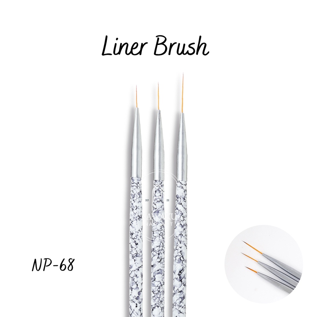 Brush Liner set 3pcs marble NP-68