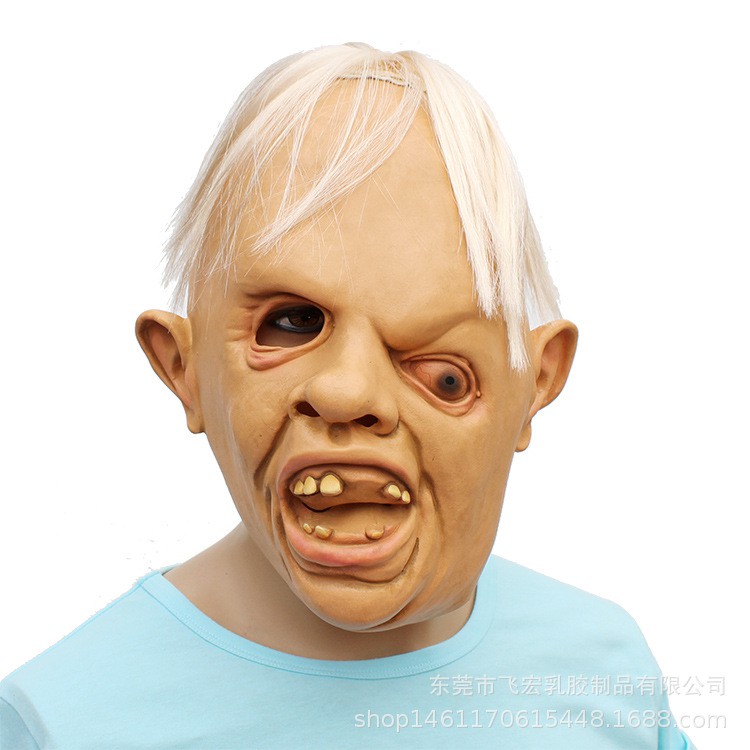 TOL-24 topeng latex karet wajah meleleh monster head mainan prank halloween