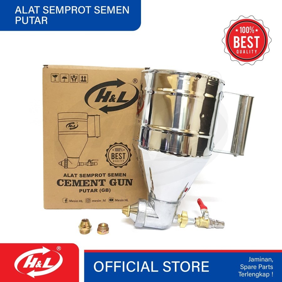 H&amp;L PUTAR Cement Gun Alat Semport Semen Spray Gun