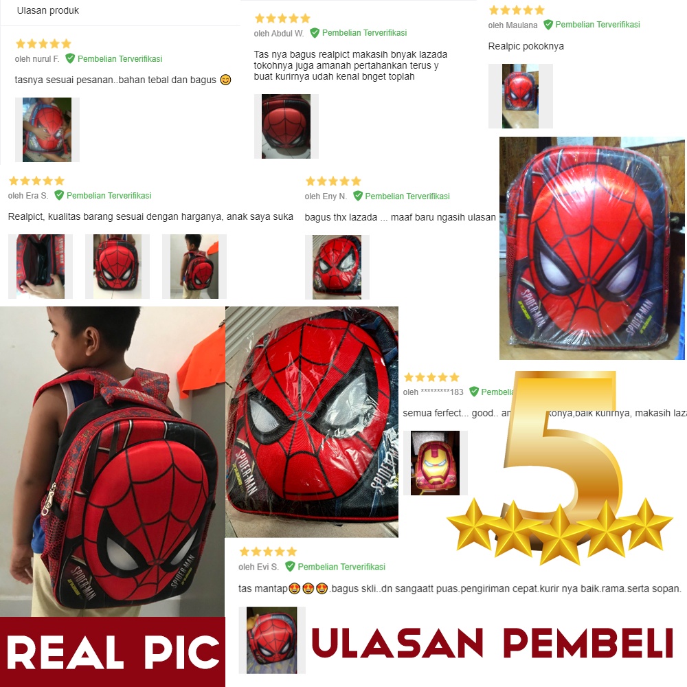 Tas Sekolah Anak Laki Transformers Bumblebee Gambar Timbul - Tas Anak Karakter Spiderman Premium