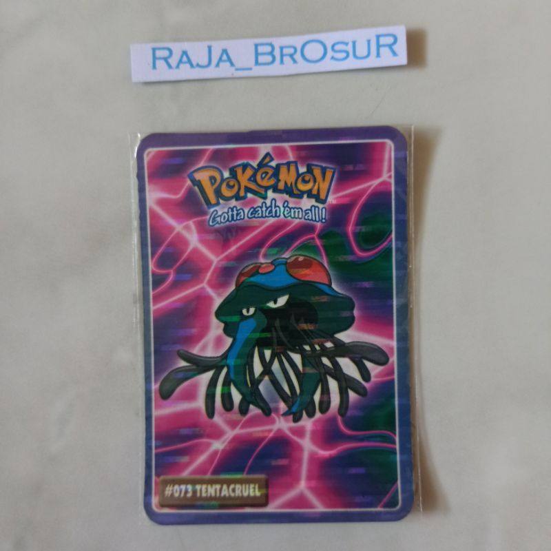 Kartu Stiker Mainan Jadul Langka Pokemon Indigo League-Kanto Region Gen1 Hadiah Cup Cup Pop CuCu Pop