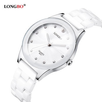 Longbo 8631 Jam Tangan Wanita Casual Bisnis Elegan Fashion 2018 Stainless Steel Ceramic PU