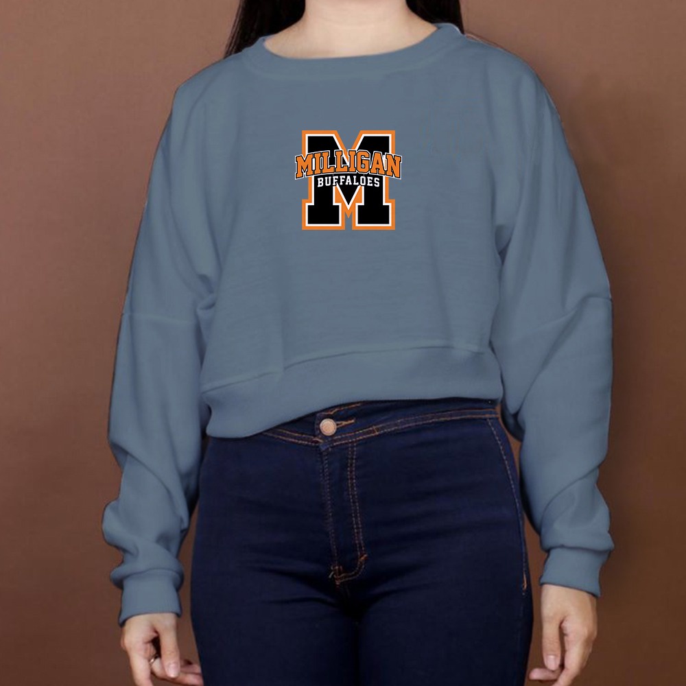 SWEATER WANITA CROP OVERSIZE MILLIGAN BUFFALOES - ATASAN KEKINIAN TERLARIS