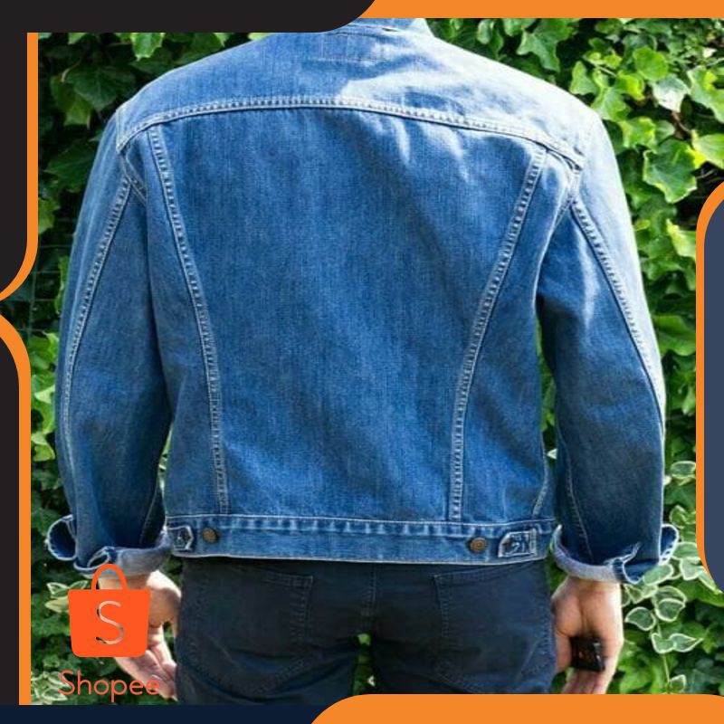 Terlaris JAKET JEANS LEVIS PRIA BIOWASH KEREN PREMIUM ( BIRU TUA) Rekomended