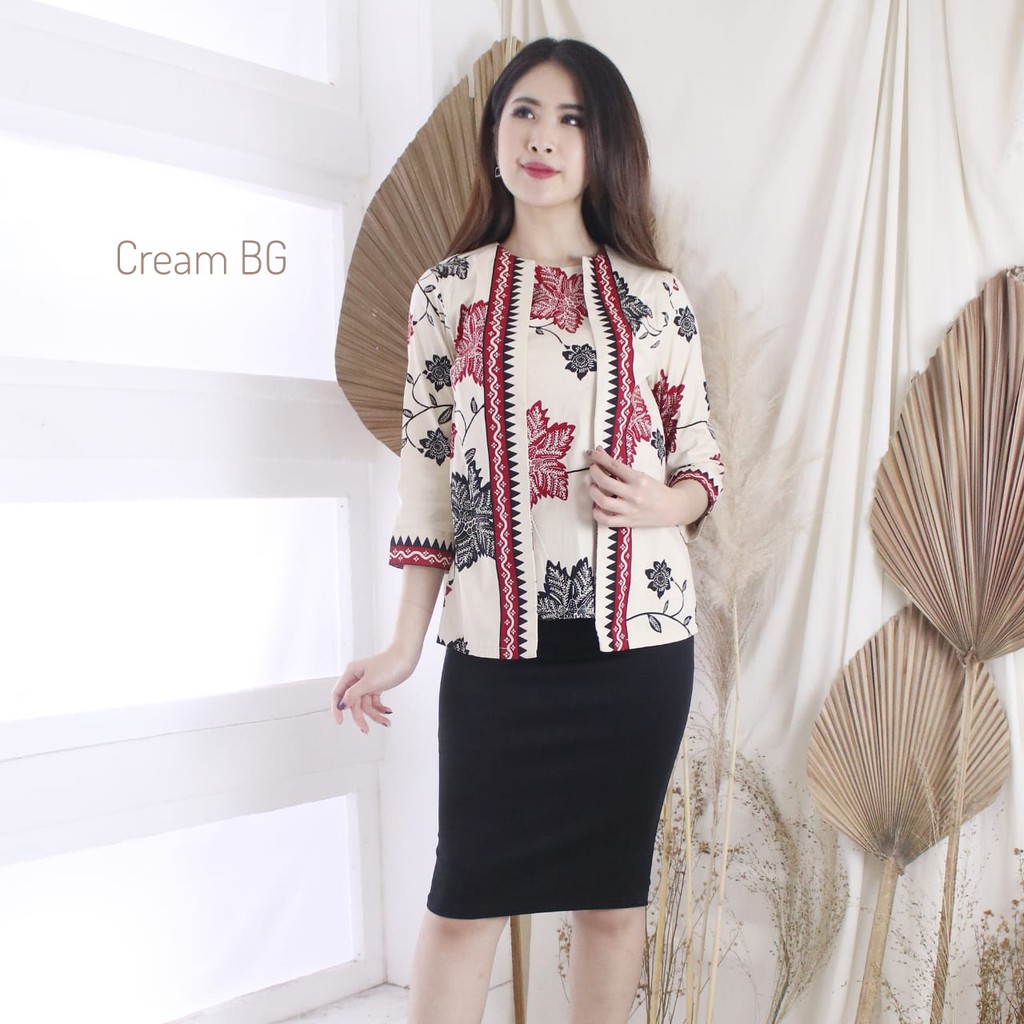 Blouse Batik  Atasan  Batik  Modern Atasan  Batik  Wanita  