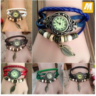 BAJ Jam Tangan Tali Gelang Tribal Vintage Etnik /Jam Etnik /Jam Tribal TERMURAH SHOPEE