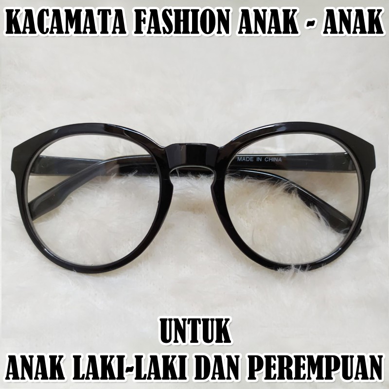 Kacamata Anak anak Fashion Oval Transparan Kids Glasses Unisex Kaca mata Anak  Bulat Oval Multicolor