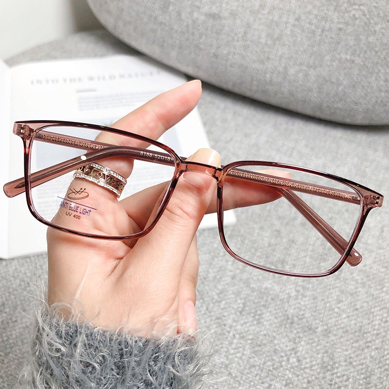 Eeyeglasses Anti Raidiation TR90 Rectangle Color Frame Eyeware Replace Lens For Women Men