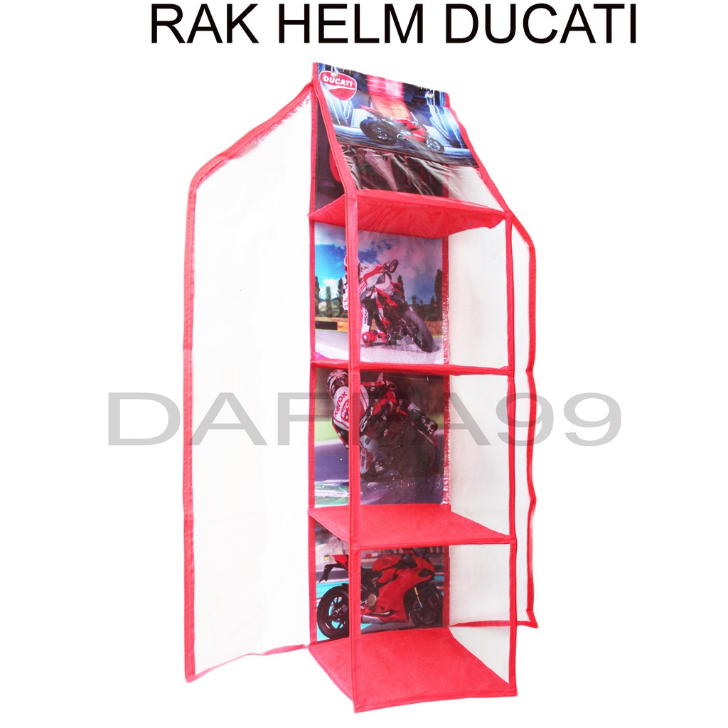 Rak Helm Gantung Zipper+Rak Helm Gantung 4 Susun Alas Triplek+HHO Rak Helm Organizer Karakter Res