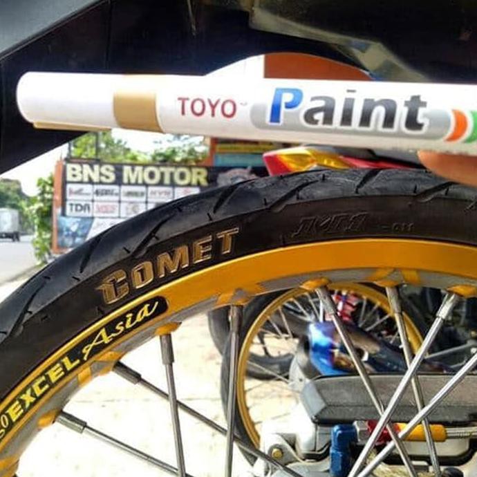 

Spidol Ban TOYO Paint Marker Original Import Warna Mobil Motor GOLD Brt56