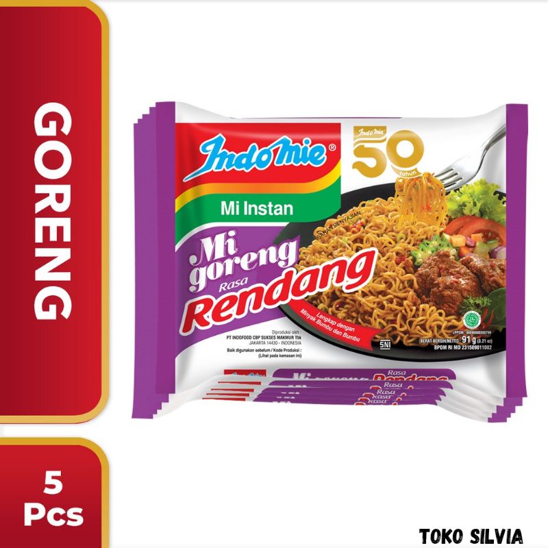

5 pcs - Indomie Goreng RENDANG 75gr
