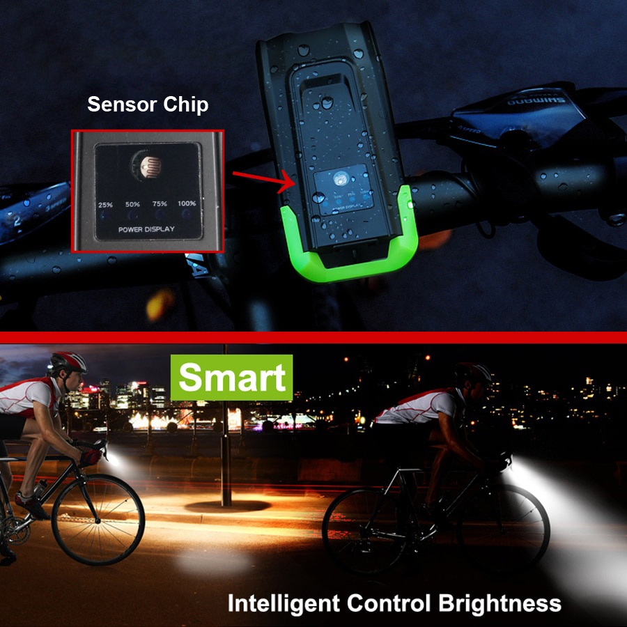 Lampu Klakson Sepeda Bike Light T6 LED 800 Lumens - NB100