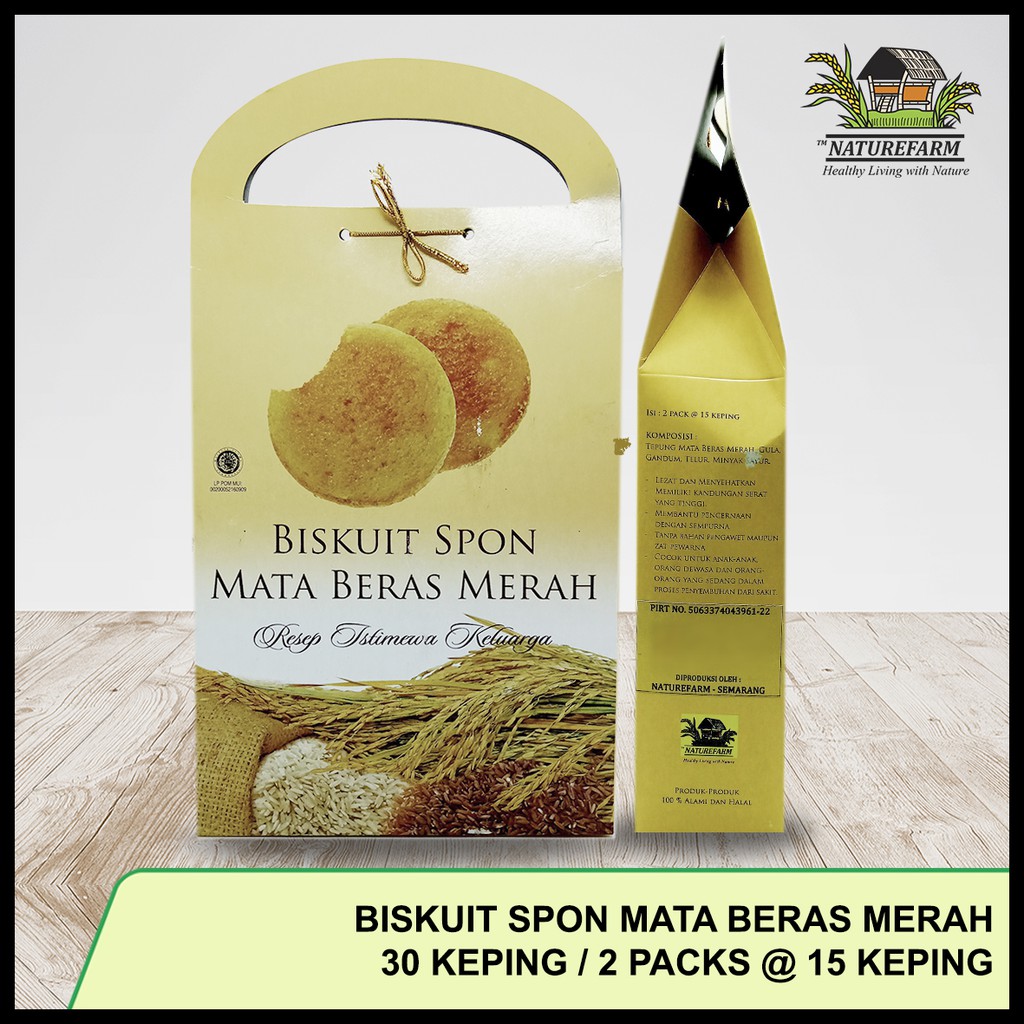 

BISKUIT SPON MATA BERAS MERAH NATURE FARM