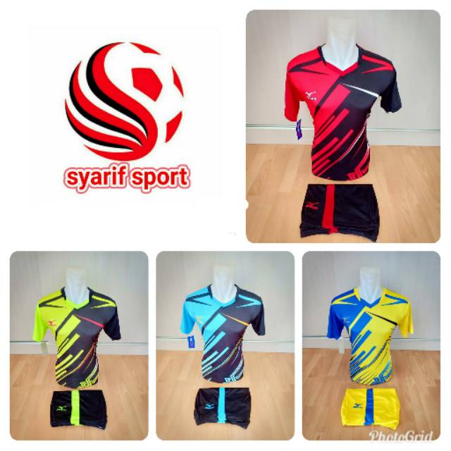 Baju volly mizuno printing terbaru