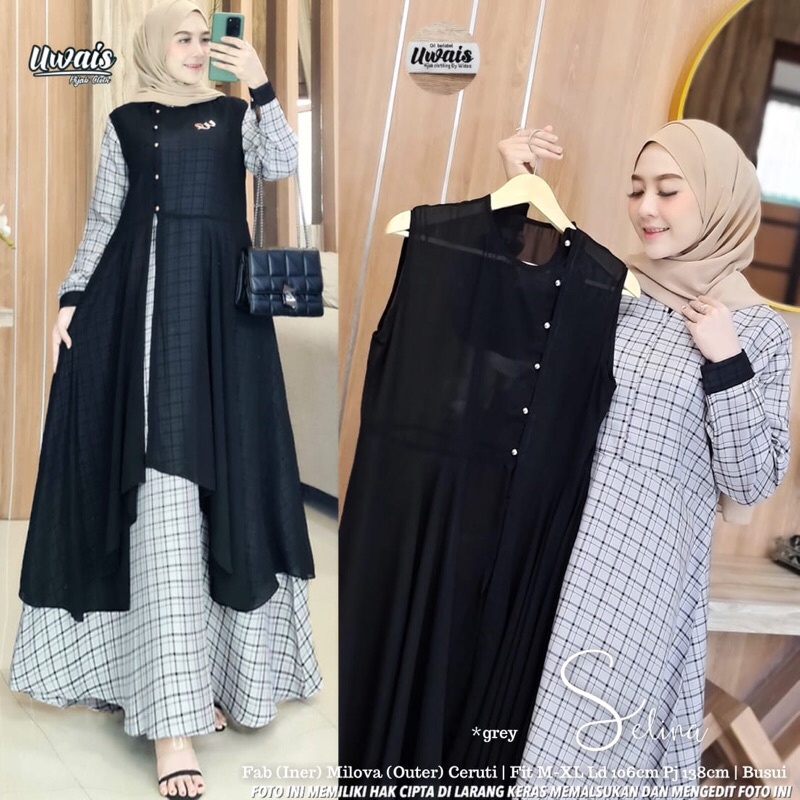 SELINA #1 GAMIS SET OUTER ORIGINAL UWAIS