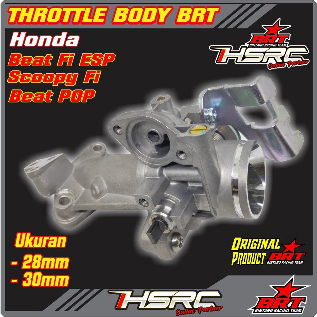 THROTTLE BODY RACING BRT Honda BEAT Fi ESP Street SCOOPY NEW Stylish POP 28 30 mm TB Karbu injeksi T