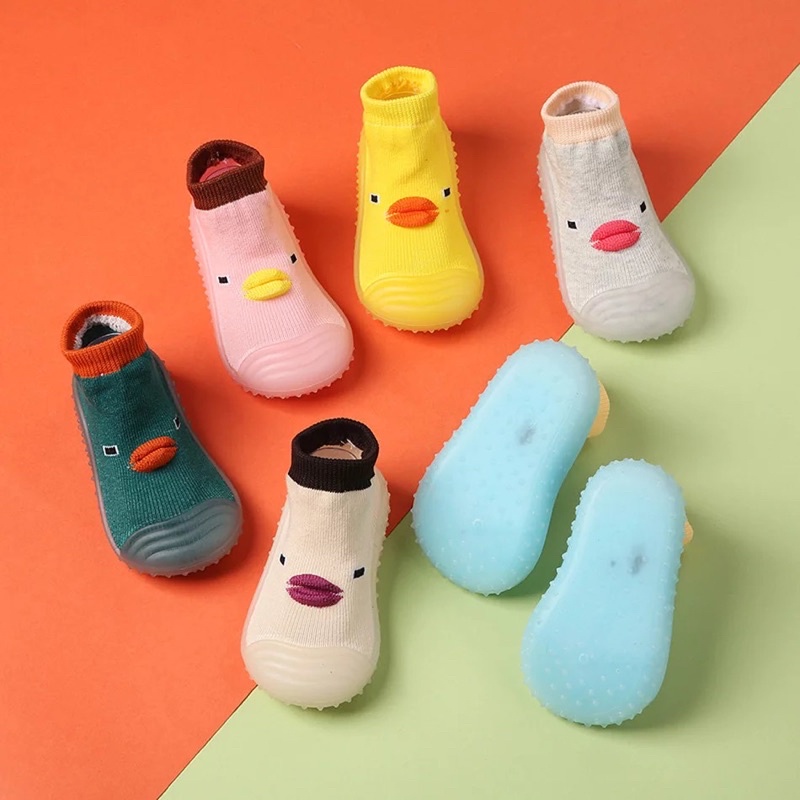 Kaos Kaki Bayi Sepatu Bayi Baby Newborn Model Prewalkers Shoes Alas Karet Antislip / Kaos Kaki Sepatu Bayi Laki Laki Cowok Perempuan Cewek Alas Karet Korea Lucu PREWALKERS SHOES DUCK