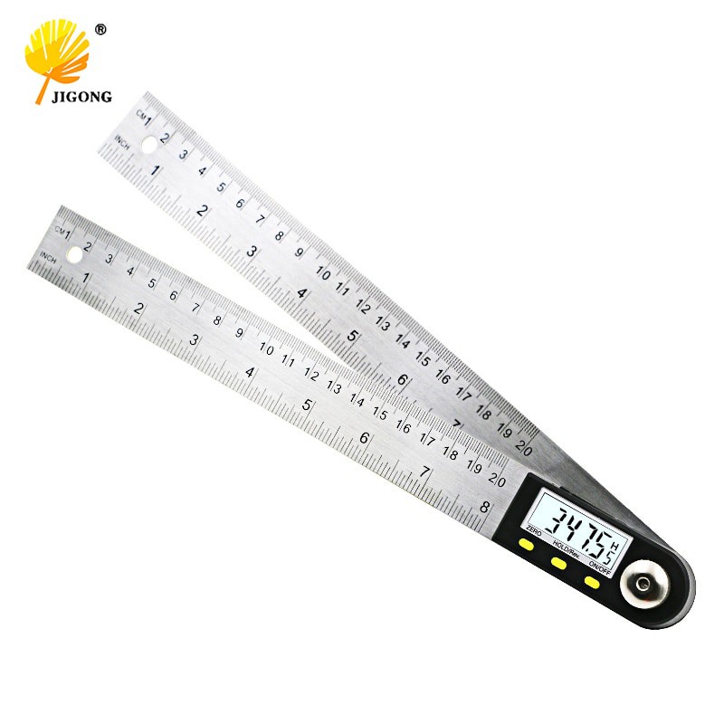 

Penggaris Digital Protactor Angle Ruler Inclinometer Goniometer 200mm 200 mm - Garisan Busur Derajat Digital Alat Ukur Elektronik Stainless Steel - JIG-200 - Silver
