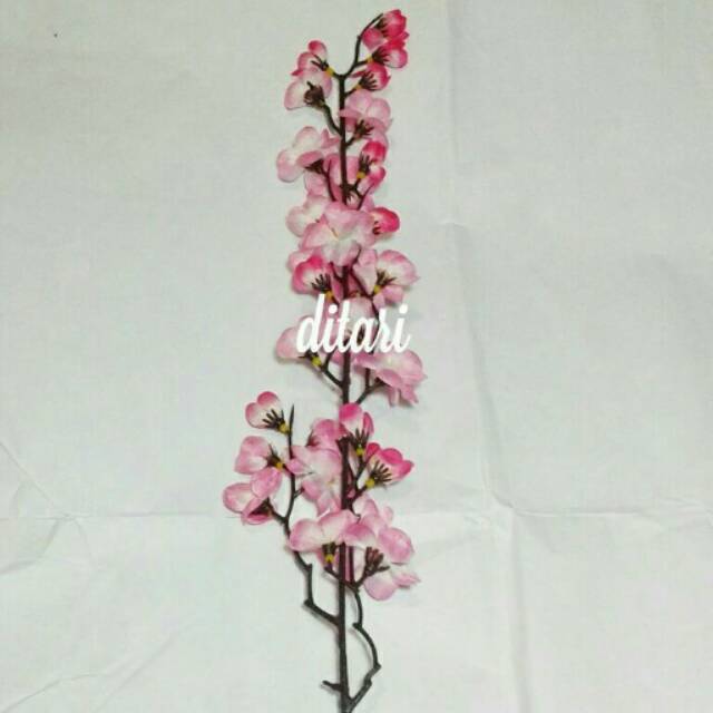 Bunga plastik artificial  artifisial palsu hias shabby Chic sakura