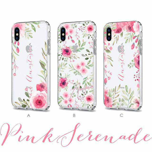 Pink serenade custom case bunga flower floral