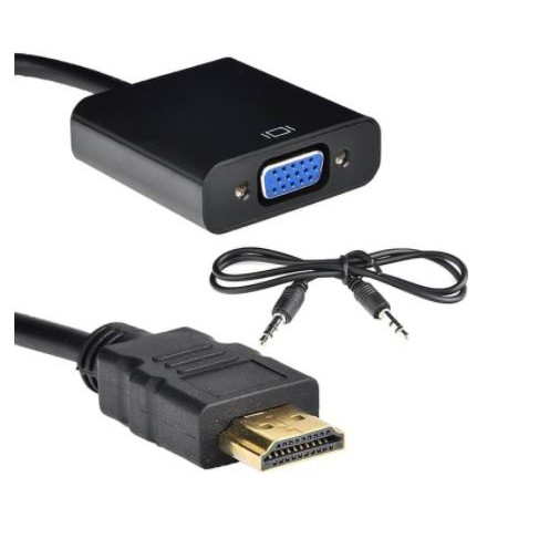 Hdtv to vga audio 3.5mm converter NB 1080p full hd - Konverter Hdtv male to d-sub 15 pin female FHD