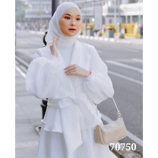 FULLSET GEISHA 70750 Dress + Outer + Obi Titanium Scuba dress muslim prewedding wisuda bridesmaid-1